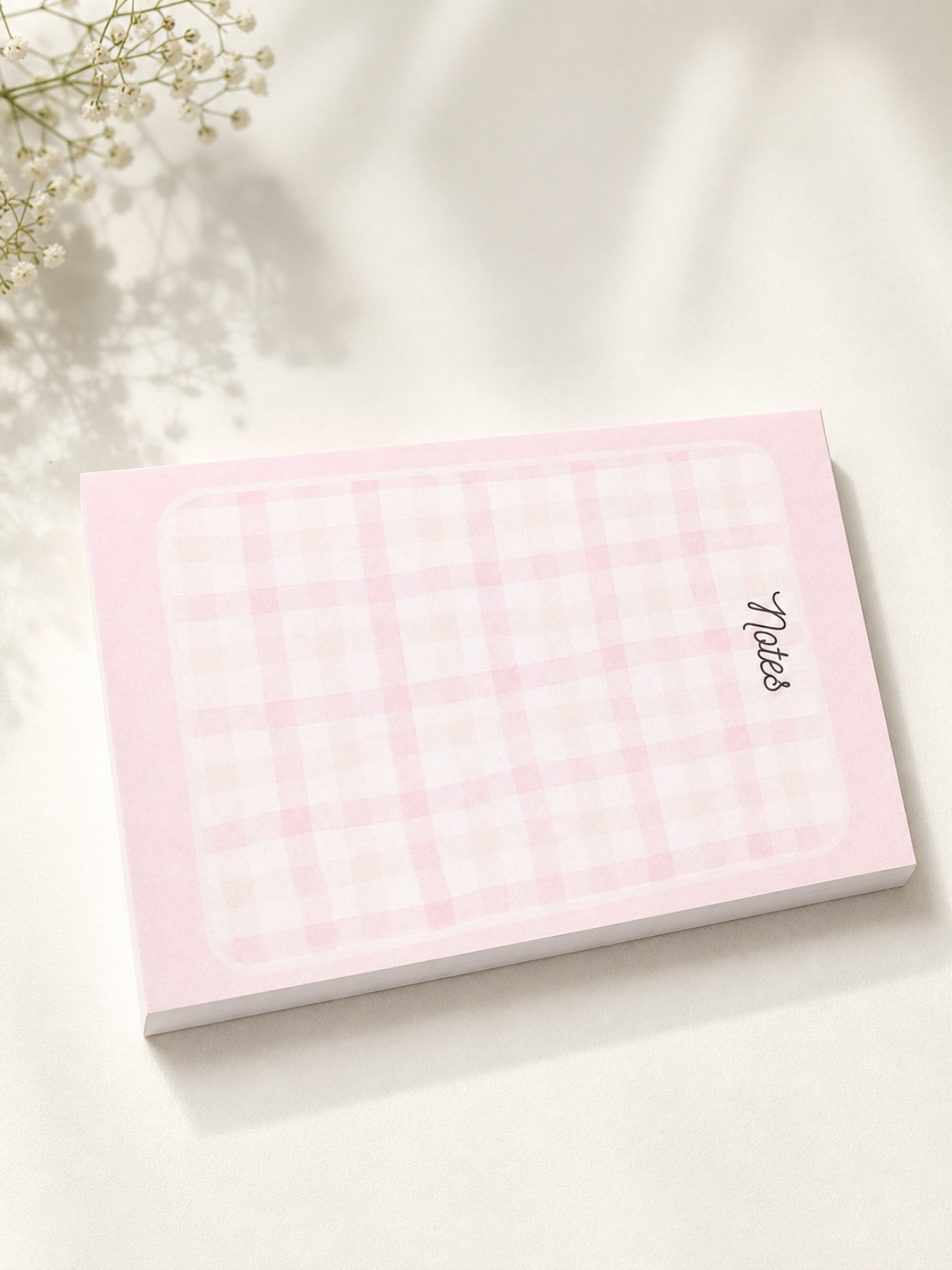Gingham notepad