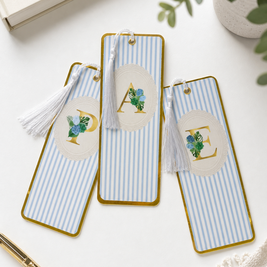 Monogrammed Bookmarks