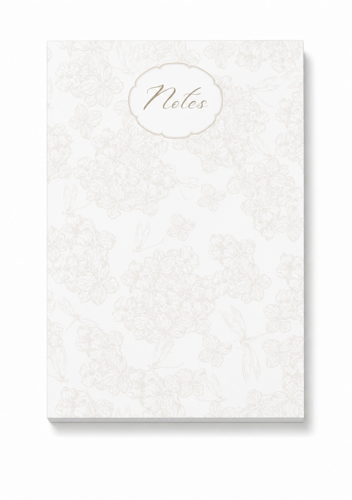 Vintage style hydrangea notepad