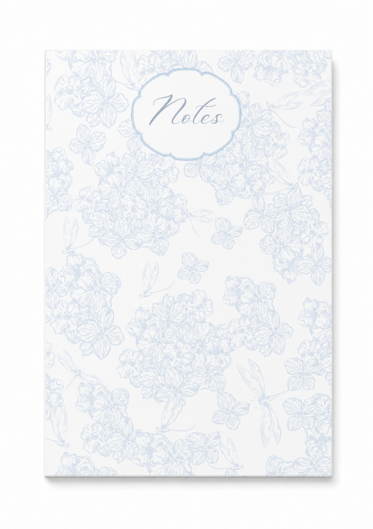 Vintage style hydrangea notepad