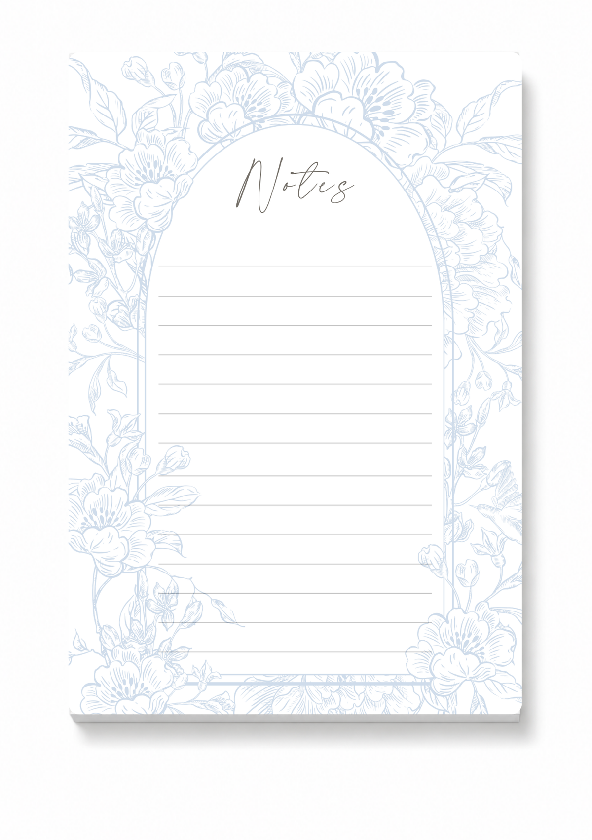 Vintage style arched floral notepad