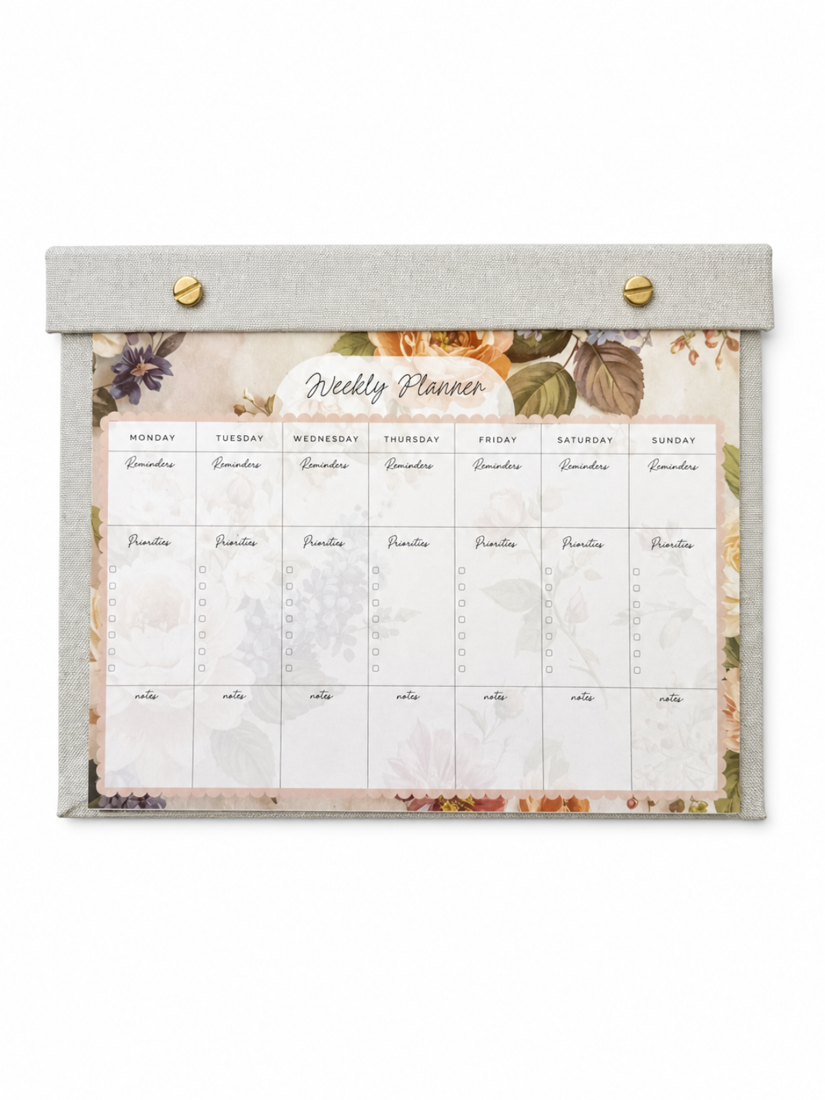 Weekly Desk Planner