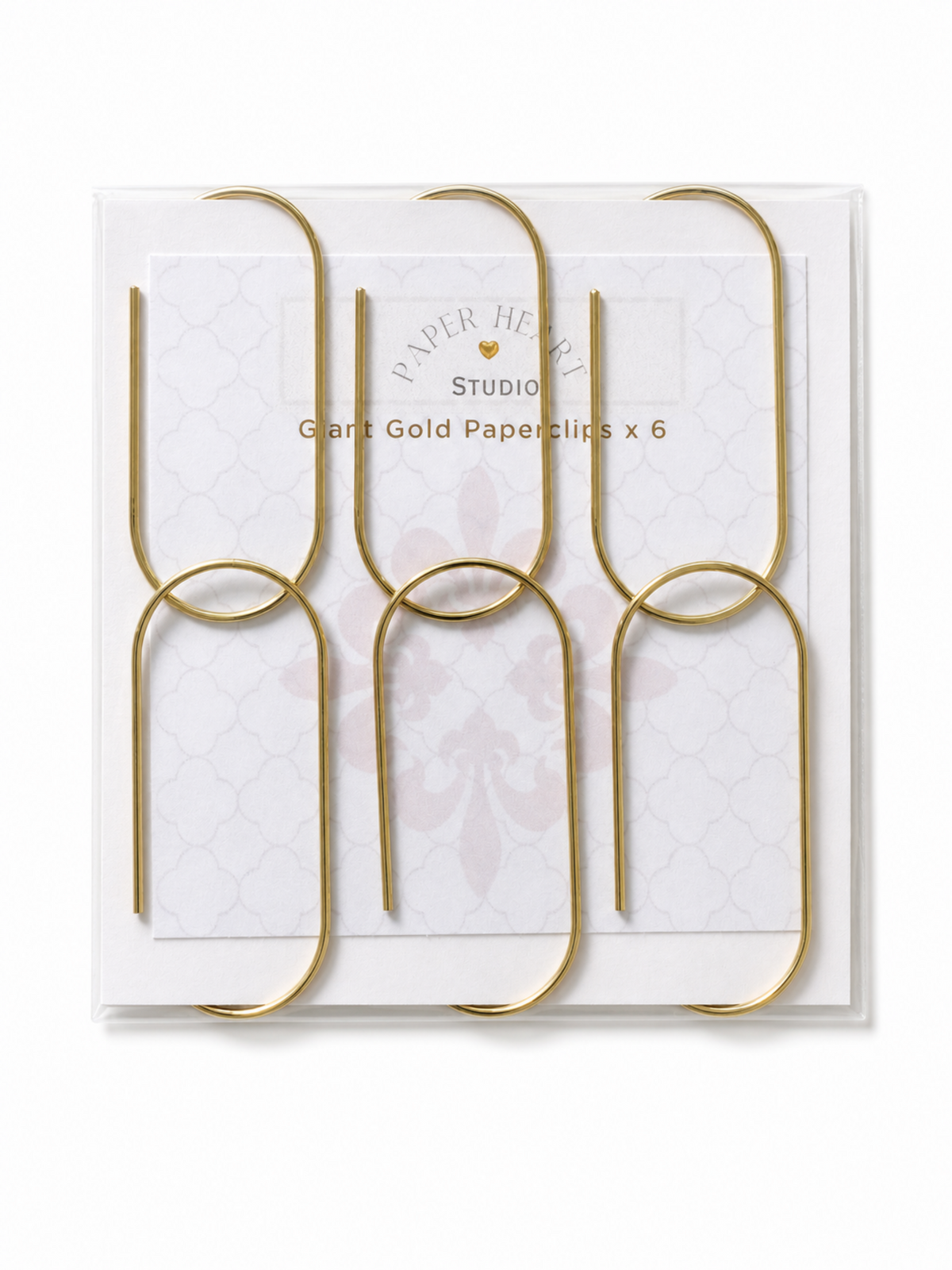 Giant Gold Paperclips (set of 6)