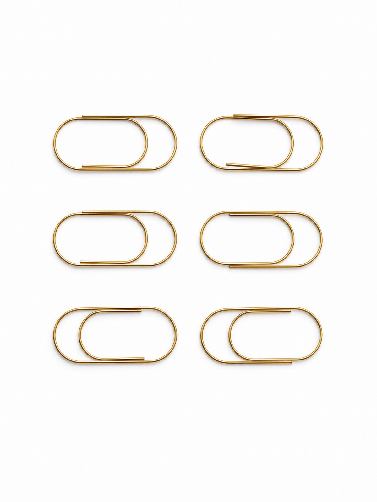 Giant Gold Paperclips (set of 6)