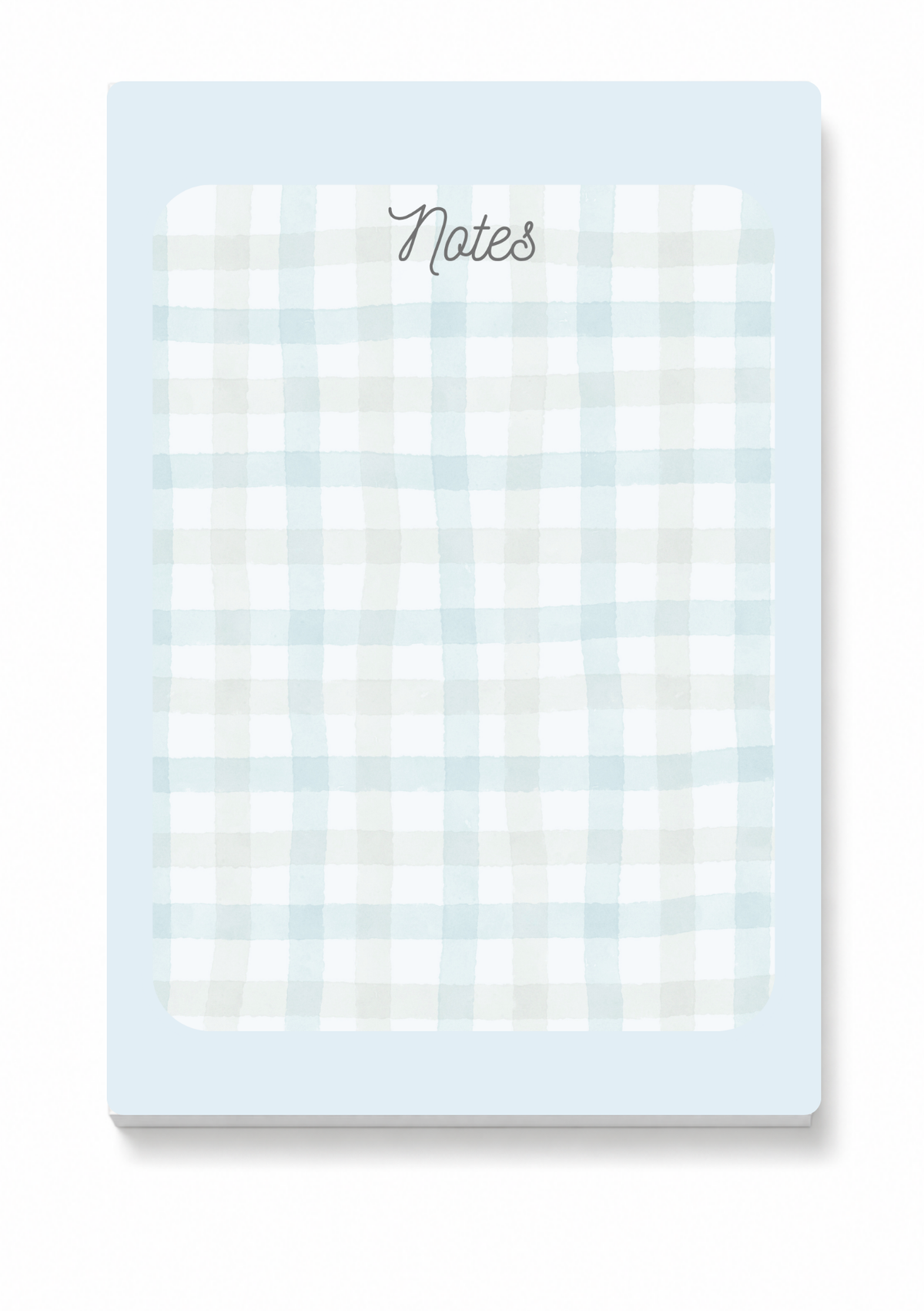 Gingham notepad