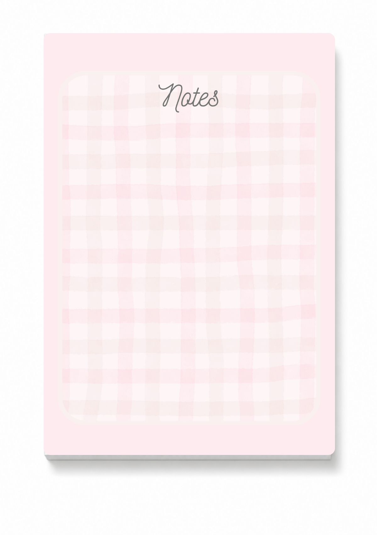 Gingham notepad